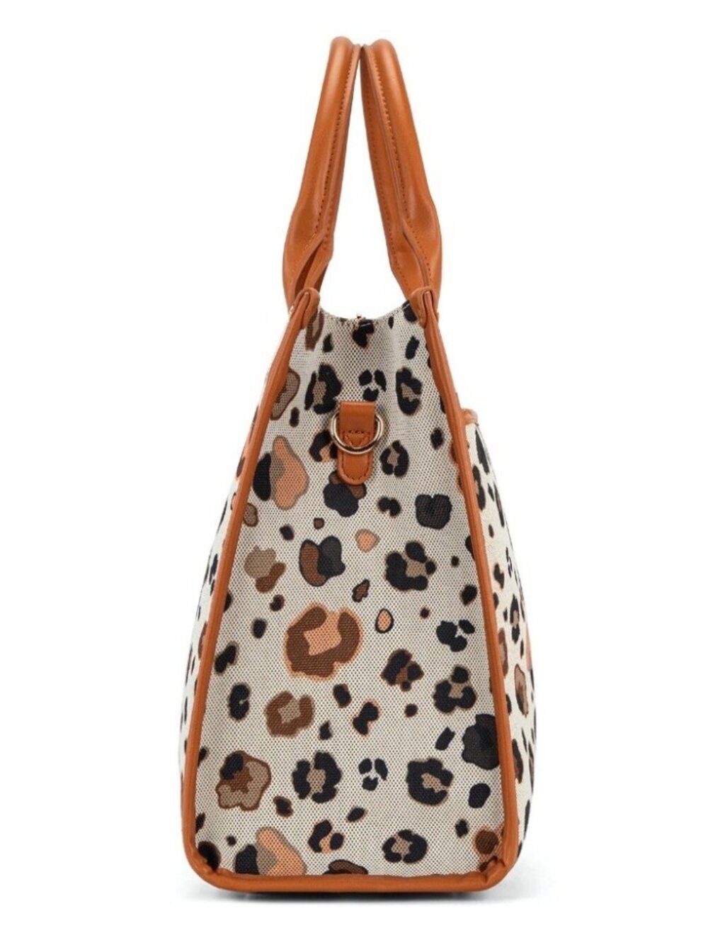 Wrangler Leopard Print Canvas Oversized Tote with Adjustable Strap Brown - Picture 4 of 8